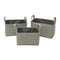 JVL SILVA RECTANGULAR FABRIC STORAGE BASKETS SET OF 3