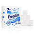 FREEDOM 3 PLY TOILET ROLLS WHITE PACK OF 5 X 9 ROLLS. F0905T3NNON02 FRT39
