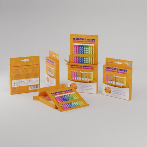 QUICKLIGHT MAGICAL CHAIN ASSORTED COLOUR CANDLE. CR-93214