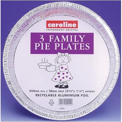Deep Pie Plate - Caroline Family Size 10 Inch, Pack of 3 CV1025