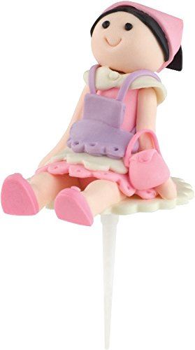 Girl Birthday Cake Topper - Adorable 10A10176 Design