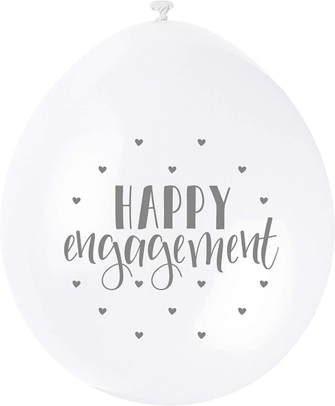 Engagement Party Balloons - UNIQUE PARTY White Latex Pack