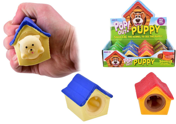 Pop Up Puppy Toy - Cute ASSORTED PUPPY IN KENNEL Toy TY376