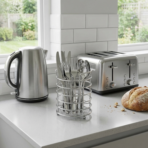 APOLLO CHROME CUTLERY HOLDER. 3766
