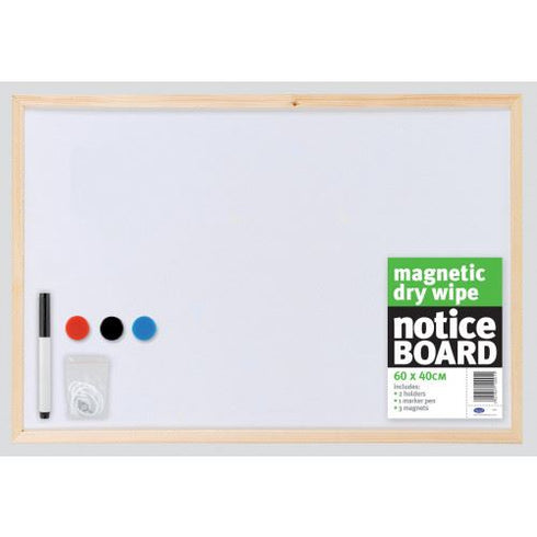 Magnetic Notice Board 60x40cm - COUNTY C834 Dry Wipe