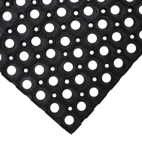 Heavy Duty Door Mat - JVL Rubber Ring Entrance Mat 40x60cm