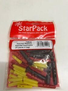 Assorted Wall Plugs - STAR PACK 55 Sizes & Colours 72834