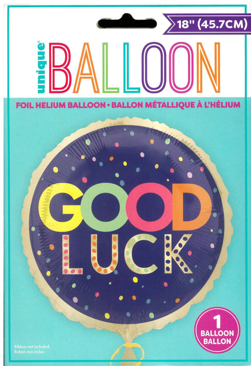 Good Luck Balloon - Unique 18" Round Foil for Celebrations