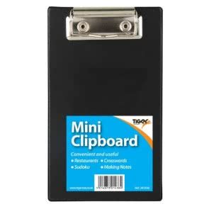 Mini Clipboard Black - Portable Writing Aid | 301438