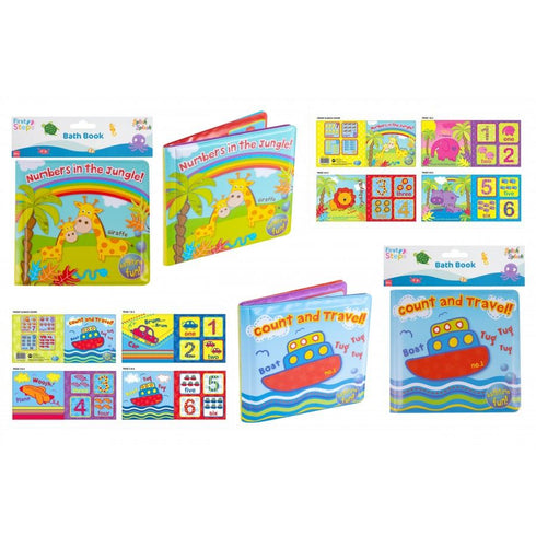FIRST STEPS BABY LEARNING BATH BOOK - NUMBERS - 1 PCS ASSORTED. PS150