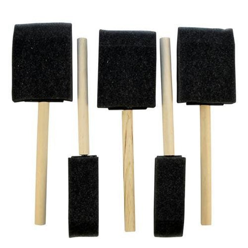 PACK OF 5 ASSORTED SIZE FOAM CRAFTING BRUSHES. AR0025