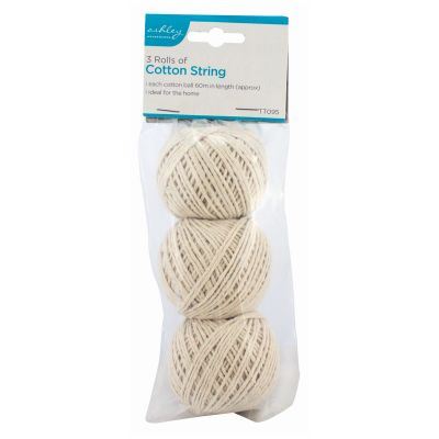 Cotton String Twin Pack - BLACKSPUR 3 Rolls Household TT095