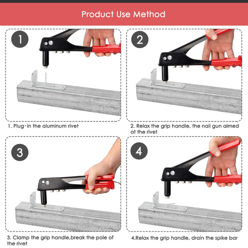 RIVET GUN WITH 60 RIVETS. B3400