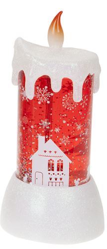 SWIRLING CANDLE WITH INTERNAL REVOLVING SCENE. 511085