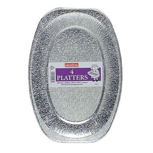 Silver Foil Platter - Caroline Monster 14 Inch Pack of 4
