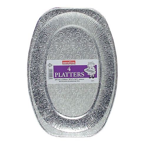 Silver Foil Platter - Caroline Monster 14 Inch Pack of 4