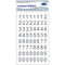 COUNTY 3D SILVER GLITTER NUMERAL STICKERS. C909