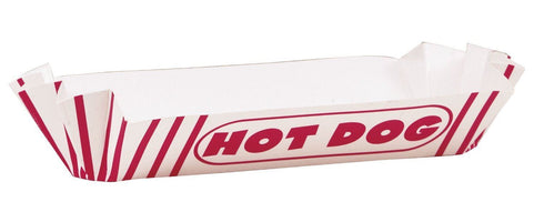 Disposable Paper Trays for Hot Dogs - Retro Party BBQ Essentials