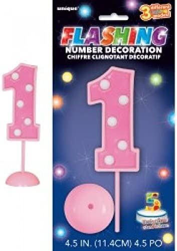 Flashing Cake Topper - Pink Polka Dots No.1 | UNI37051