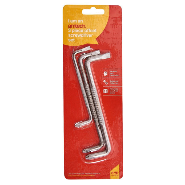 Offset Screwdriver Set - AMTECH 3PCS AML3700 for Tight Spaces