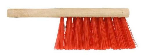 Wooden Hand Brush with Stiff Red PVC Fibres - Elliott 11 Inch