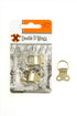 Brass D-Ring Hangers - Double Whole with Screws 2/Pack FS12858