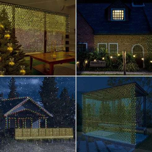 THE CHRISTMAS WORKSHOP 180 WARM WHITE LED NET CHASER CHRISTMAS LIGHTS 1.8M. BML86590