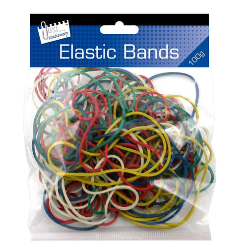 Assorted Rubber Bands - Colorful Multipurpose 100g Pack TA6224