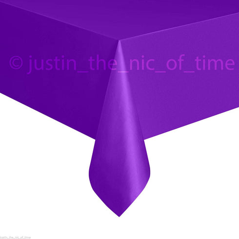 Purple Table Covers - Rectangle Plastic 54x108cm | 77015-25