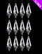 12 ACRYLIC HANGING DROPS. DP54334