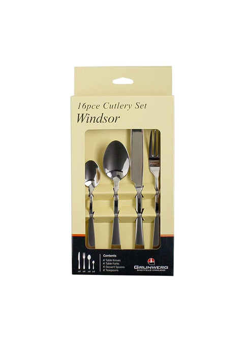 Windsor Cutlery Set - GRUNWERG 16/PCS. 16BXWDR Elegance