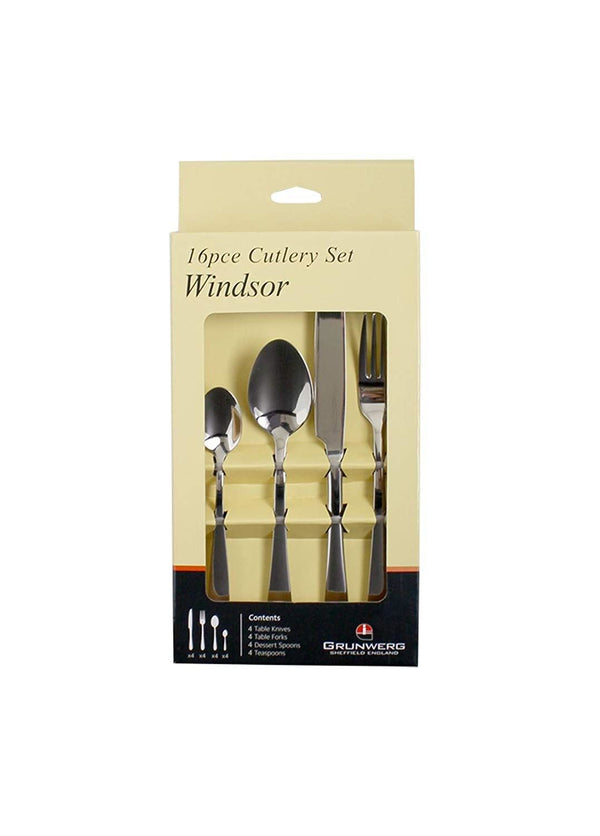 Windsor Cutlery Set - GRUNWERG 16/PCS. 16BXWDR Elegance