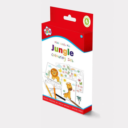 Jungle Colouring Set for Kids - Mini Craft Kit | CCOL