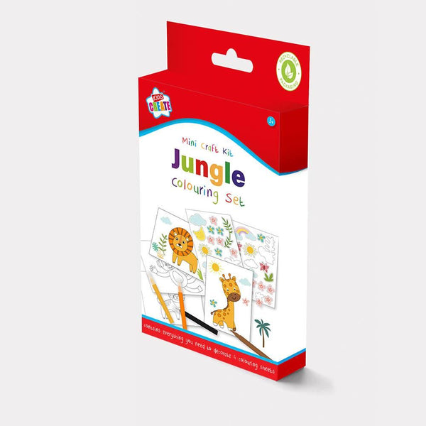 Jungle Colouring Set for Kids - Mini Craft Kit | CCOL