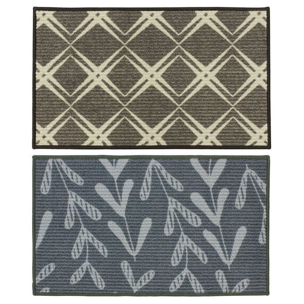 Washable Door Mat - JVL Fiora Latex Backed, 44x75cm Assorted Designs