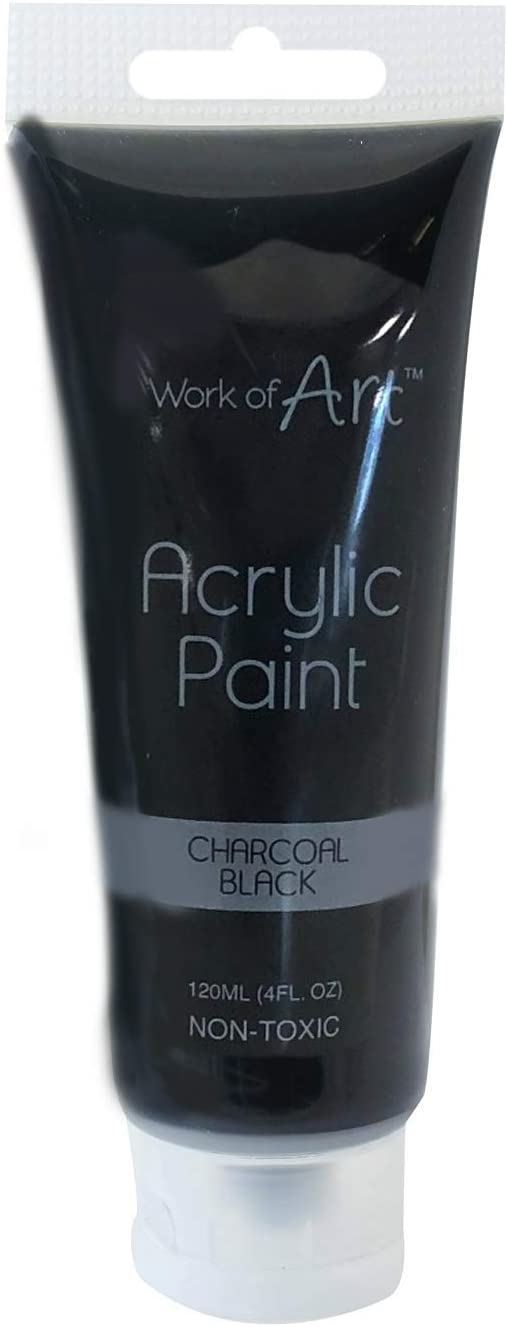 Acrylic Paint Black 120ml - Premium Charcoal Black TA6722