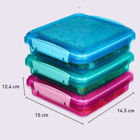 SISTEMA SANDWICH LUNCH BOX 450ML ASSORTED COLOUR - 1 PCS. SIS31646