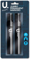 U. MARK JUMBO PERMANENT MARKERS BLACK INK 2/PK. P2670