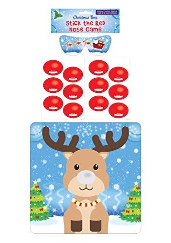 Rudolph Party Game - HENBRANDT Stick the Nose Fun for All Ages