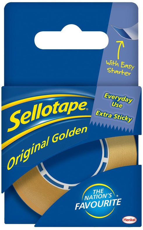 SELLOTAPE ORIGINAL GOLDEN TAPE - 18 MM X 25 M CLEAR. 1569069