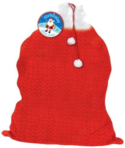 DELUXE GIANT CHRISTMAS / XMAS SANTA SACK 77CM X 60CM SGNT (I.E. STOCKING IDEAL PRE.... KSGNT
