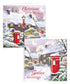 GIFTMAKER VILLAGE SCENE GLITTER GREETINGS CARDS 10/PK. GC808