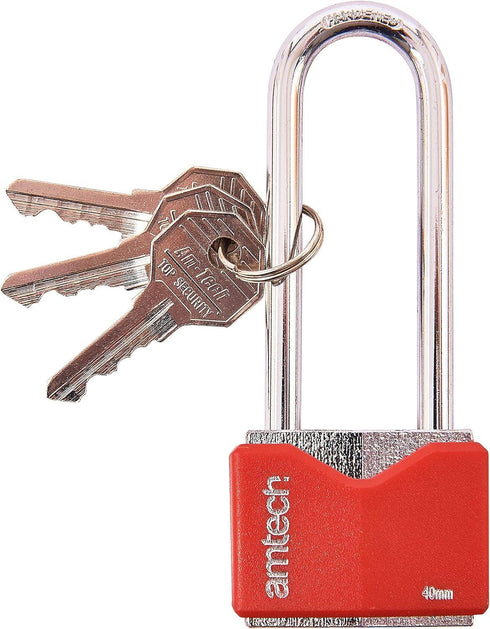 Chrome Plated Padlock - AMTECH Long Shackle Rhombic 40MM AMT0707