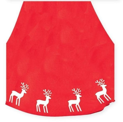 CHRISTMAS RED TREE SKIRT. SKRT