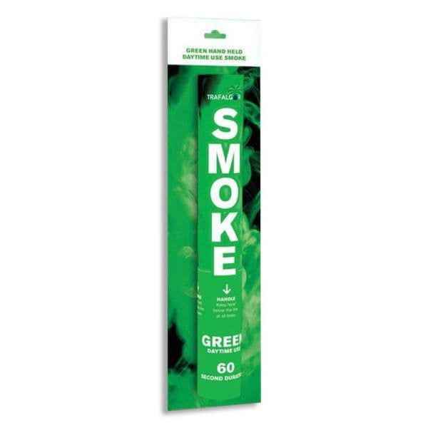 TRAFALGAR HANDHELD DAYTIME COLOURED SMOKE- GREEN. CR-RPS001G