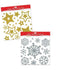 GLITTER CHRISTMAS WINDOW STICKERS GOLD STAR. 9625GOLD