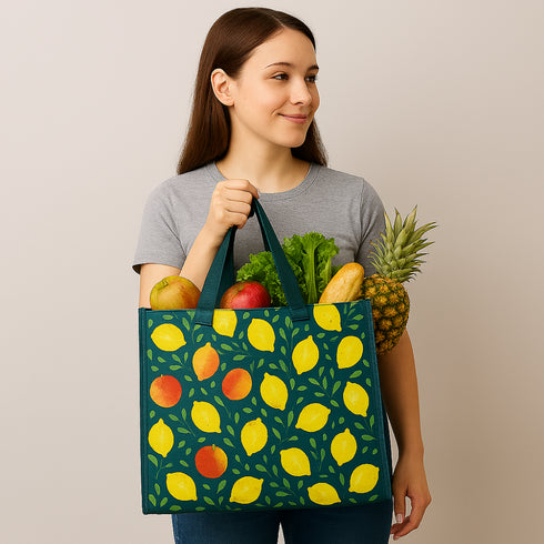 TALLON LARGE SQUARE PP FRUITS SHOPPING BAG 40 X 40CM. TA7347