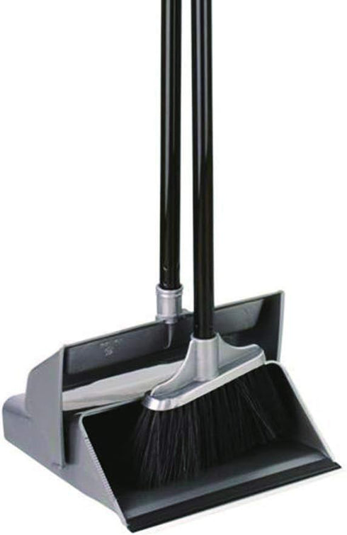 Lobby Dustpan Set - ELLIOTTS with Self-Closing Lid & Long Handle