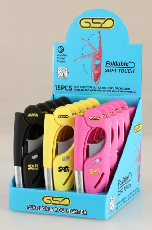 Foldable BBQ Lighter - Soft Touch in Assorted Colours | GSDSOFT