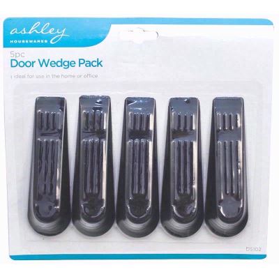 Door Stop Wedge Set - ASHLEY Black 5pcs BB-DS102